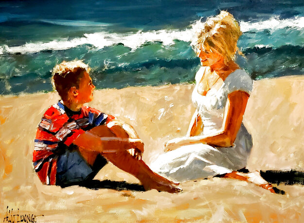 Summer Whispers 30x40 - Huge - California Original Painting - Aldo Luongo
