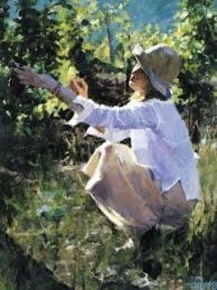 In the Vineyards Embellished Limited Edition Print - Aldo Luongo In the Vineyards Embellished Limited Edition Print - Aldo Luongo