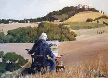 Hawk in Napa 38x49 Original Painting by Aldo Luongo