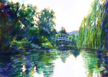 Homage to Monet 1987 Huge 44x56 Limited Edition Print - Aldo Luongo Homage to Monet 1987 Huge 44x56 Limited Edition Print - Aldo Luongo