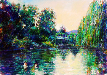 Homage to Monet w/ Remarque 1987 Limited Edition Print - Aldo Luongo Homage to Monet w/ Remarque 1987 Limited Edition Print - Aldo Luongo