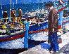 Fishing Day 44x55 Huge Original Painting by Aldo Luongo - 0