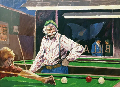 Billiards at Cafe Palermo 2000 - Huge Limited Edition Print - Aldo Luongo