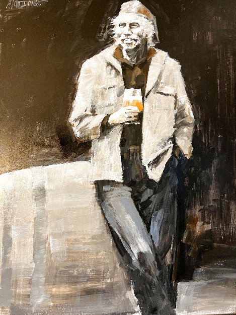 On Occasion I Prefer Beer 2016 28x25 Original Painting - Aldo Luongo