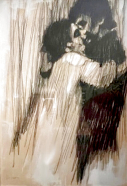 Lovers 1969 46x34 - Huge Drawing by Aldo Luongo