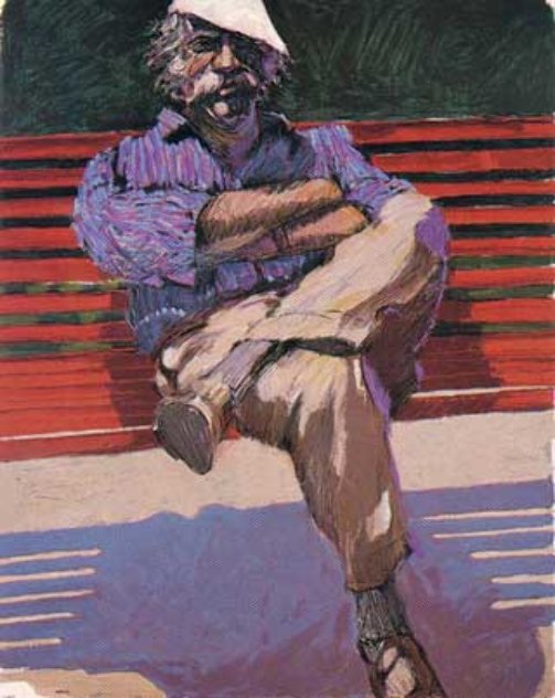 Red Bench 1993 Limited Edition Print by Aldo Luongo