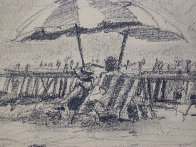 California Beach Drawing 1978 Drawing by Aldo Luongo - 1 California Beach Drawing 1978 Drawing by Aldo Luongo - 1