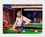 Billiards At Cafe Palermo Limited Edition Print - Aldo Luongo