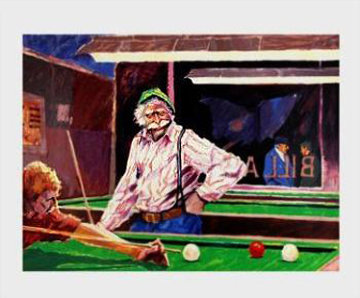 Billiards At Cafe Palermo Limited Edition Print - Aldo Luongo Billiards At Cafe Palermo Limited Edition Print - Aldo Luongo