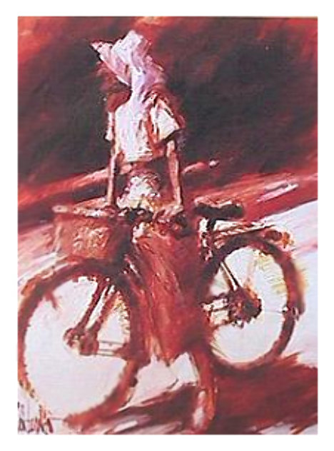 Girl on Bicycle 1993 Limited Edition Print by Aldo Luongo