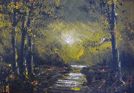 Untitled Landscape 1964 10x14 Original Painting by Aldo Luongo - 0 Untitled Landscape 1964 10x14 Original Painting by Aldo Luongo - 0