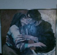 Untitled Couple 1970 early work 48x52 Original Painting by Aldo Luongo - 1 Untitled Couple 1970 early work 48x52 Original Painting by Aldo Luongo - 1