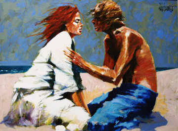 Lovers 2008 36x48 Huge  Original Painting - Aldo Luongo