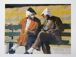 Telling Stories on a Park Bench AP 2008 Limited Edition Print - Aldo Luongo