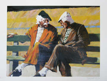 Telling Stories on a Park Bench AP 2008 Limited Edition Print by Aldo Luongo