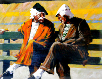 Telling Stories on a Park Bench AP 2008 Limited Edition Print - Aldo Luongo