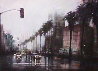 Rainy Day on Wilshire - Los Angeles, LA - Ca Limited Edition Print by Aldo Luongo - 0