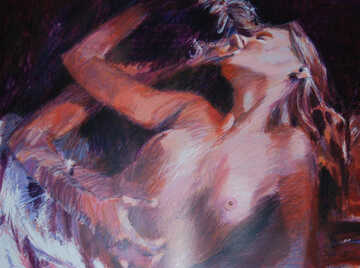 Lovers in Red And Purple Limited Edition Print by Aldo Luongo