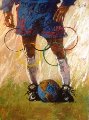 Where the World Comes to Play 1996 (Soccer) 36x28 Original Painting - Aldo Luongo