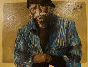 Blue Shirt 1978 42x54 (Hawk)  Huge Original Painting by Aldo Luongo - 0