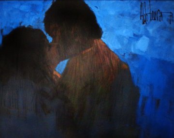Sunday Night Monday Morning 1970 68x58 Super Huge Original Painting - Aldo Luongo Sunday Night Monday Morning 1970 68x58 Super Huge Original Painting - Aldo Luongo