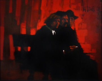 La Uveltade Rocha 1970 64x52 Original Painting by Aldo Luongo