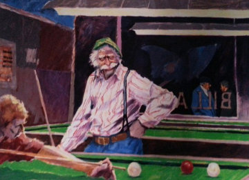 Billiards At Cafe Palermo  Limited Edition Print by Aldo Luongo