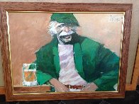 Hawk 1990 46x36 Huge Original Painting by Aldo Luongo - 1 Hawk 1990 46x36 Huge Original Painting by Aldo Luongo - 1