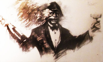 La Dolce  Drawing 1980 36x26 Drawing by Aldo Luongo