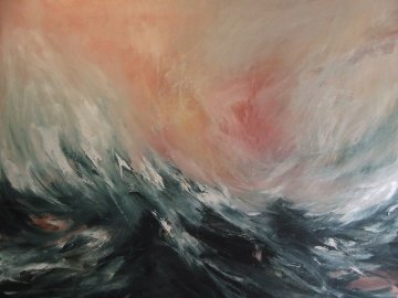 Early Morning Seas 2012 30x40 Super Huge Original Painting - Lydia Miller Early Morning Seas 2012 30x40 Super Huge Original Painting - Lydia Miller