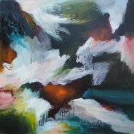 Coastal Abstract 2012 36x36 Original Painting by Lydia Miller - 2 Coastal Abstract 2012 36x36 Original Painting by Lydia Miller - 2