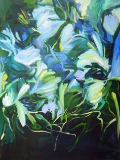 Night Garden 2014 40x30 Super Huge Original Painting - Lydia Miller Night Garden 2014 40x30 Super Huge Original Painting - Lydia Miller