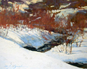 Red Willows 1980 22x26 Original Painting - Michael Lynch Red Willows 1980 22x26 Original Painting - Michael Lynch