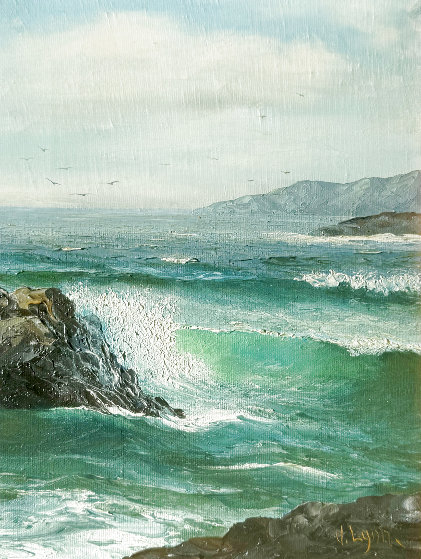 Big Sur Oil on Canvas by Virginia Lynn - For Sale on Art Brokerage