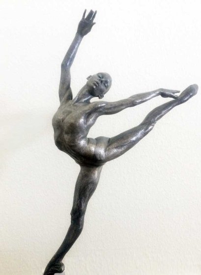 Sissone Platinum Patina Sculpture  28 in by Richard MacDonald