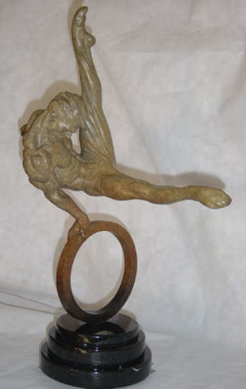 Gymnast Bronze Sculpture, 1/4 Life Size 1994 25 in by Richard MacDonald