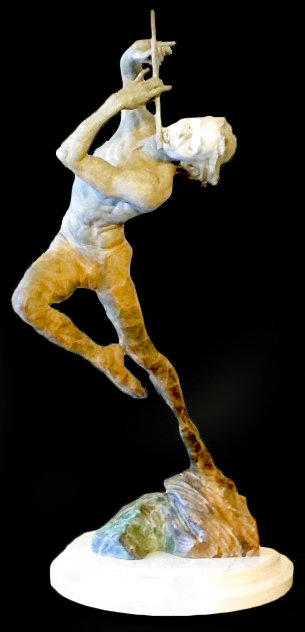 Flutist 1/3 Life Size Bronze Sculpture 2014 32 in Sculpture by Richard MacDonald