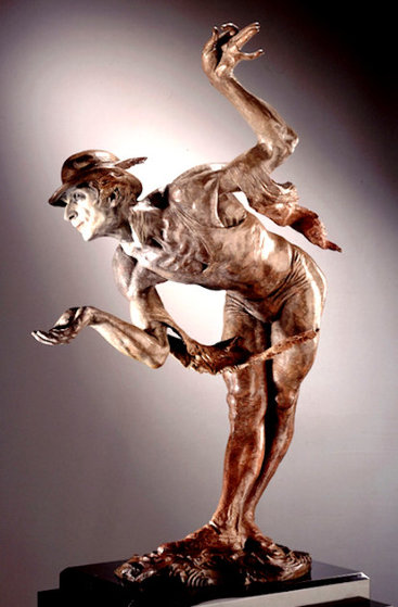 Rain Half Life Bronze Sculpture 1996 36 in by Richard MacDonald