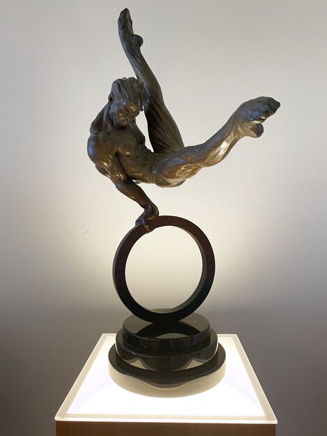 Gymnast State I, Bronze Sculpture 25 in Sculpture - Richard MacDonald