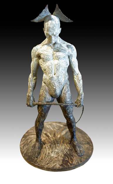 Bullwhip Bronze Sculpture 2009 24 in Sculpture - Richard MacDonald