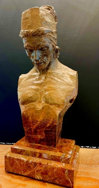 Nureyev Bust Half Life Bronze 19 in 1990 Sculpture by Richard MacDonald