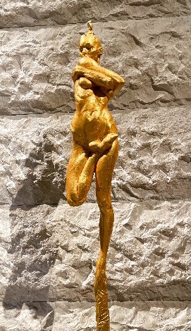 Contemporary Nude Spire II Column: Essence Bronze Sculpture 2012 92 in - Huge Monumental Sculpture - Richard MacDonald