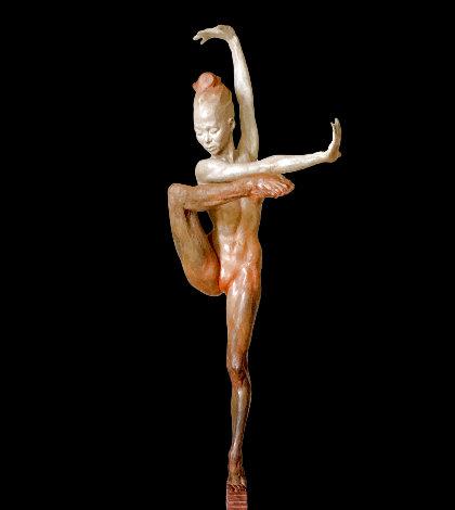 Contemporary Nude Spire IV: Clarity Bronze Sculpture 42 in - Huge Sculpture - Richard MacDonald
