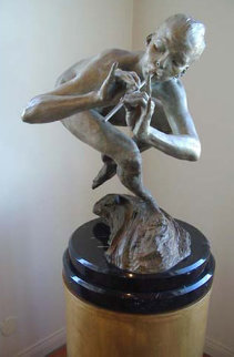 Piper 1/2 Life Size Nude Bronze Sculpture 1999 24 in Sculpture - Richard MacDonald