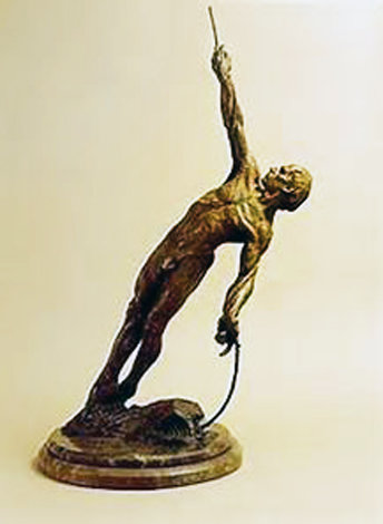 Man on a Rope Bronze Sculpture 2002 36 in Sculpture - Richard MacDonald