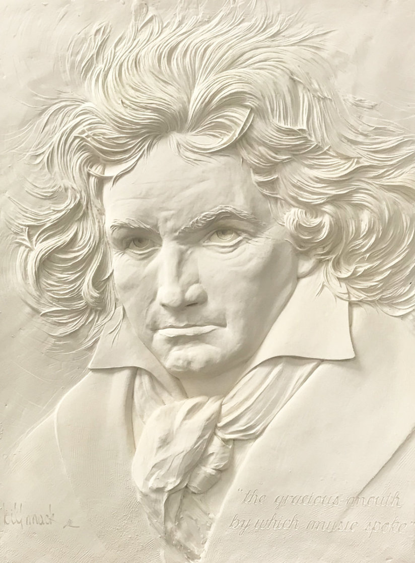 Beethoven Bonded Sand Sculpture 1984 40x31 Huge Sculpture by Bill Mack Beethoven Bonded Sand Sculpture 1984 40x31 Huge Sculpture by Bill Mack