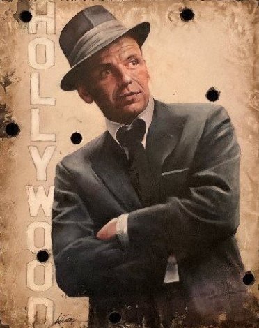 My Way, Frank Sinatra Hollywood Sign 30x24 Original Painting - Bill Mack