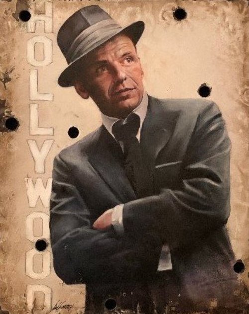 My Way, Frank Sinatra Hollywood Sign 30x24 Original Painting by Bill Mack