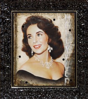Elizabeth Taylor Hollywood Sign 2015 50x44 Super Huge Original Painting - Bill Mack Elizabeth Taylor Hollywood Sign 2015 50x44 Super Huge Original Painting - Bill Mack