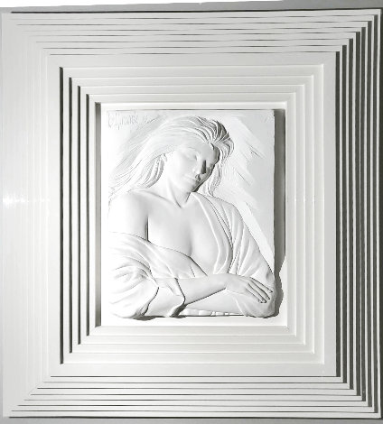 Elegance Porcelain Relief Sculpture 12 in - w/ Book Sculpture - Bill Mack